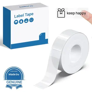 Genuine P31S Label Maker Tape, Adapted Label Print Paper, 15x40mm(0.59"x1.57"), Self-Adhesive Label Maker Tape Refill for /Office, Compatible with P31S Label Maker, 180 Labels, Transparent