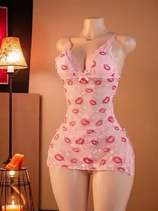Sexy Lingerie for Women Teddy Sexy Lace Bodysuit Halter Neck One Piece Babydoll Lingerie