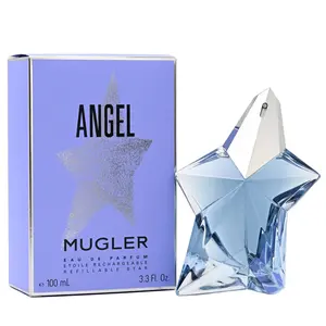 MUGLER Angel EDP Alcohol-Based Atomizer Bottle Exotic Women's Fragrance, 3.3 fl oz/3.4 fl oz, Honey Heart Notes, Melon Coconut Notes, New in Box, Single Item, Alcohol-Based Women's Fragrance