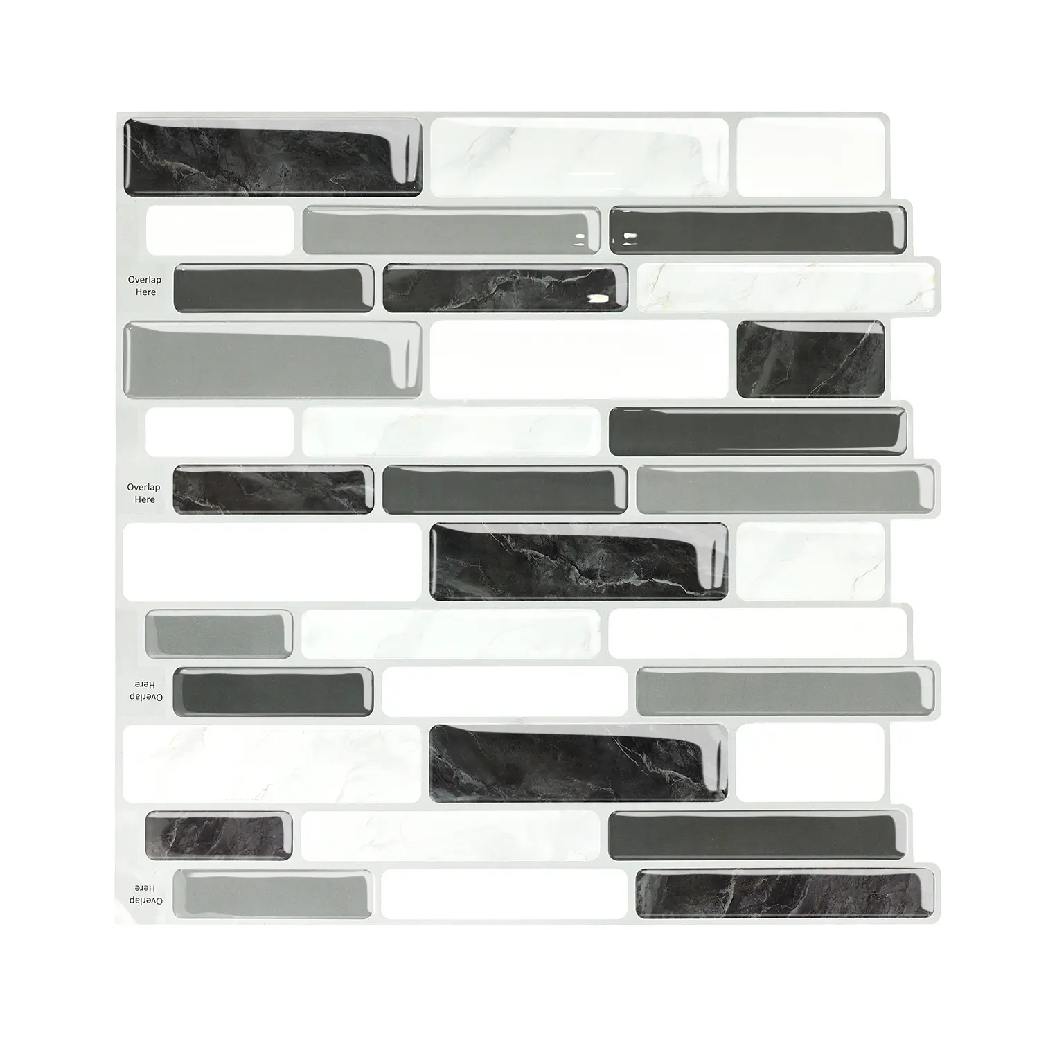 Jeedeson Gray Marble Peel and Stick Backsplash Tile for Kitchen 12×12 Set of 10 wallpaper