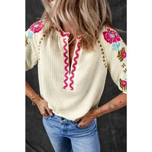 Floral Embroidered Blouse