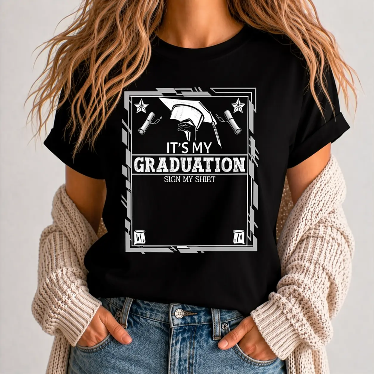 It's My Graduation Sign My Shirt Class of 2026 T-Shirt, Custom Graduation Shirts for Grad Party, School Spirit Merchandise, Personalized Graduation Gift summerwins