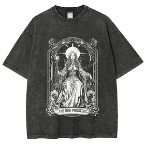 High Priestess Arcana Graphic Tee/Crew Neck/Short Sleeves/Perfect for Intuition & Gifting