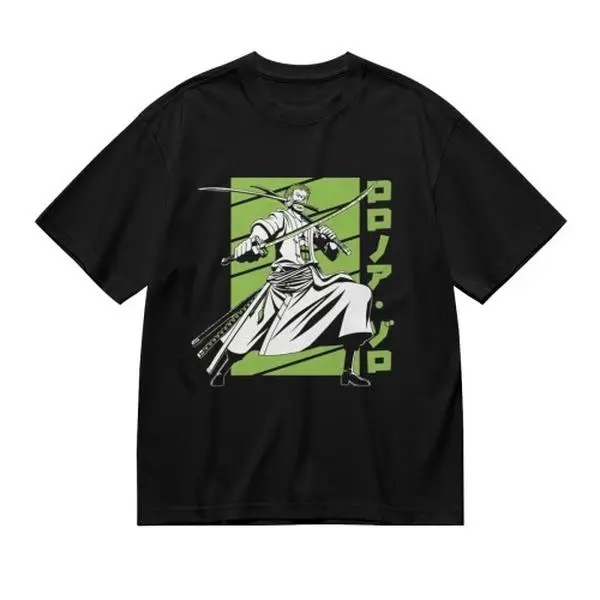 One Piece Roronoa Zoro Short Sleeve T-Shirt, Soft Cotton Anime Graphic Tee, Unisex For Teens Men Women, Trendy Casual Street Daily Top