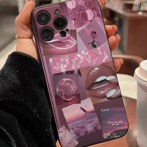 Lip Pattern Phone Case, Anti-drop Cellphone Protective Case, Total Protective Shockproof Mobile Phone Cover for iPhone 16 15 14 13 12 11 Pro Max