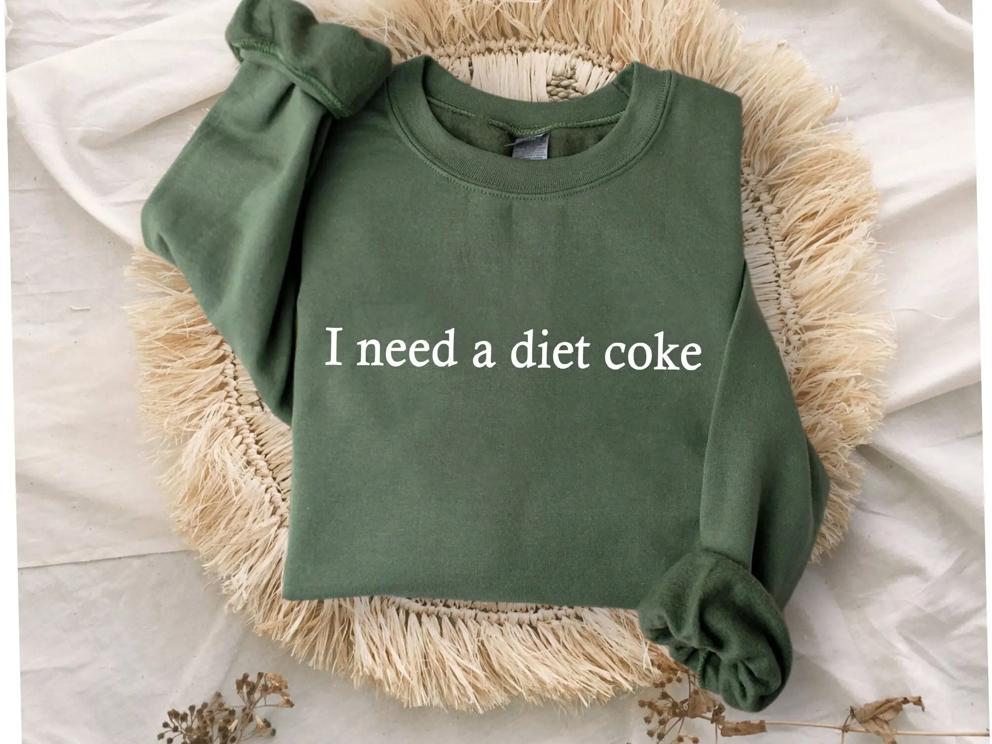 I Need A Diet Coke Sweatshirt, Diet Coke Bottles, Gift for Diet Coke Lover, Soda Gift Crewneck, Funny Gift Sweatshirt Soda Lover, Funny Coke