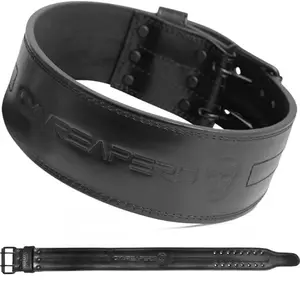Gymreapers Leather Weightlifting Belt — 6mm Double Prong