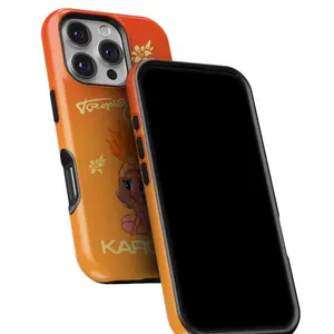 Tropi Coqueta iPhone Case Tough Dual Layer MagSafe KG Design Orange Protective Cover for iPhone Models
