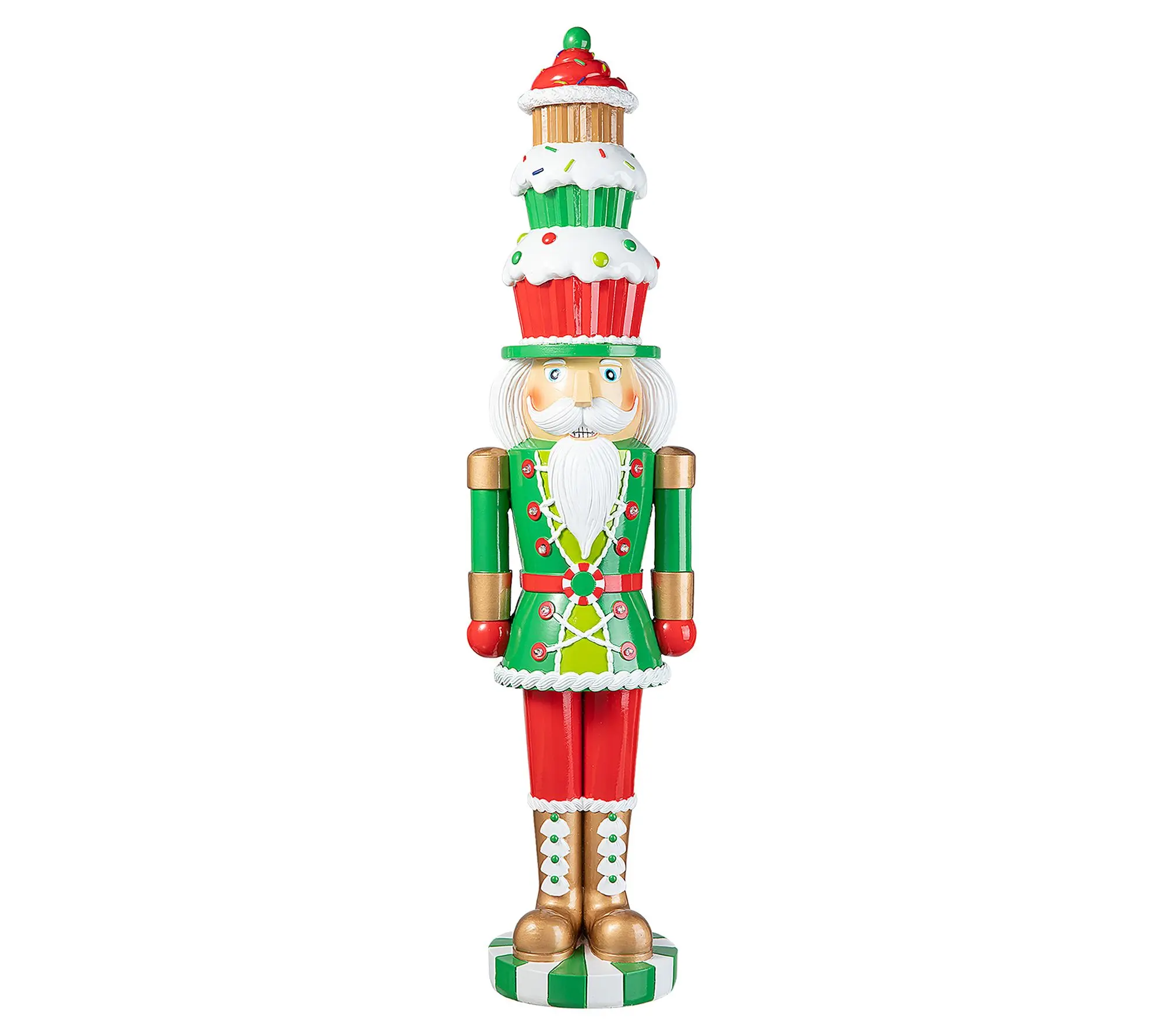 Glitzhome 28'' Lighted Resin Christmas Nutcracker Porch Decor Glitzhome 28'' Lighted Resin Christmas Nutcracker Porch Decor
