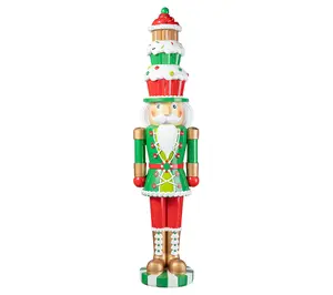 Glitzhome 28'' Lighted Resin Christmas Nutcracker Porch Decor Glitzhome 28'' Lighted Resin Christmas Nutcracker Porch Decor