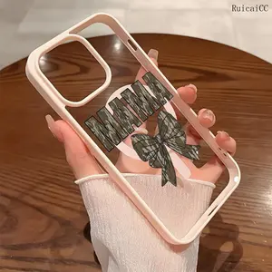 Premium Magnetic Phone Cases for iPhone11/12/13/14/15/16//17/Air/promax/Plus Camouflage Bow MAMA y2k cased MagSafe Ready, Anti-Fall, Springtok and Ultra-Thin Design | Perfect for Everyday Use Protector Screen Protector Aesthetic Resistance