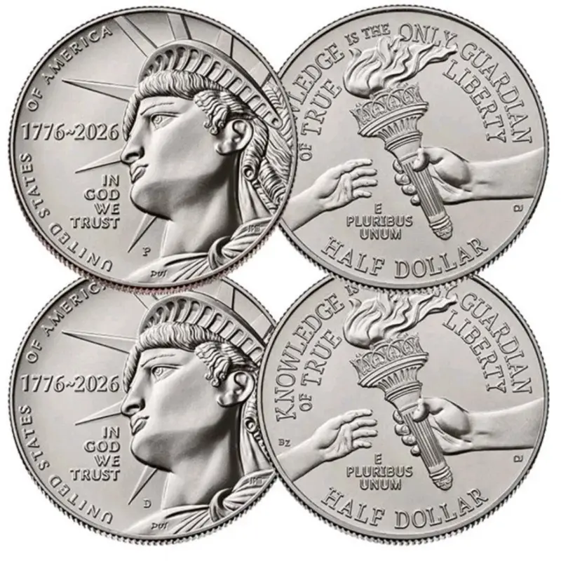 2026 Enduring Liberty Half Dollar Set of P and D coins. Two coin set!  Uncirculated from the US Mint