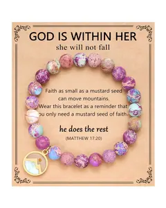 Eryuor Mustard Seed Bracelet Jewelry Christian Gifts for Women Faith Based Spiritual Religious Confirmation Birthday Christmas Valentines Day Baptism Gifts for Teen Girls 12 14 15 16 18