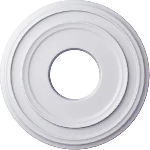 12 3/8"OD x 4"ID x 1 1/8"P Classic Ceiling Medallion Fits Canopies up to 7 1/4"