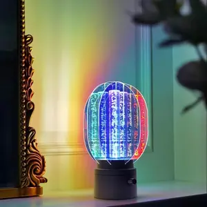 Aurora Projector Night Light, 360° Rotatable Aurora Projector Lamp, USB Rechargeable Decorative Light for Bedroom, Party, Desktop