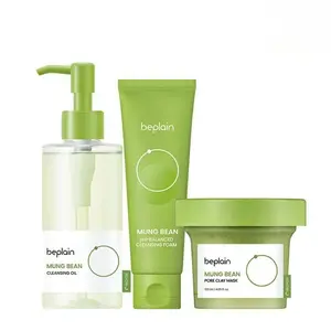 Mung Bean Filter Skin Detox Recipe Trio Set | Mung Bean Cleansing Oil & Cleansing Foam & Clay Mask | Korea's No.1 | Facial | Skin Repair | Cleanser | Korean Skincare | Foam | Clay Mask | Glow Kit | Special Porecare