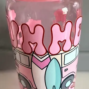 (CLAIM ON LIVE)Bling Glass Acrylic Cup - Colorful Design, Clear Body, Ideal for Drinkware and Bottles drinking glass drinkware gift Beverage Mug Multicolor Tumblers Stylish