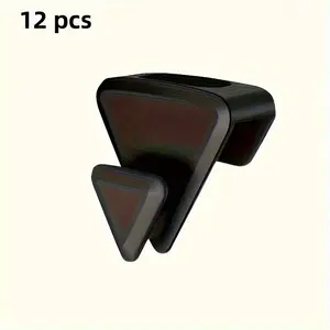 12pcs Clothes Hangers Connector Hooks, Space Triangles Hanger Hooks, Space Saving Closet Organizers and Hanger for Hotel.Black Wall Decor, Aesthetic Room Decor