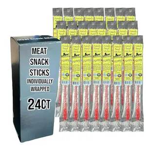 Beef Snack Sticks - Honey - 24 Individually Wrapped - Amish Beef Sticks