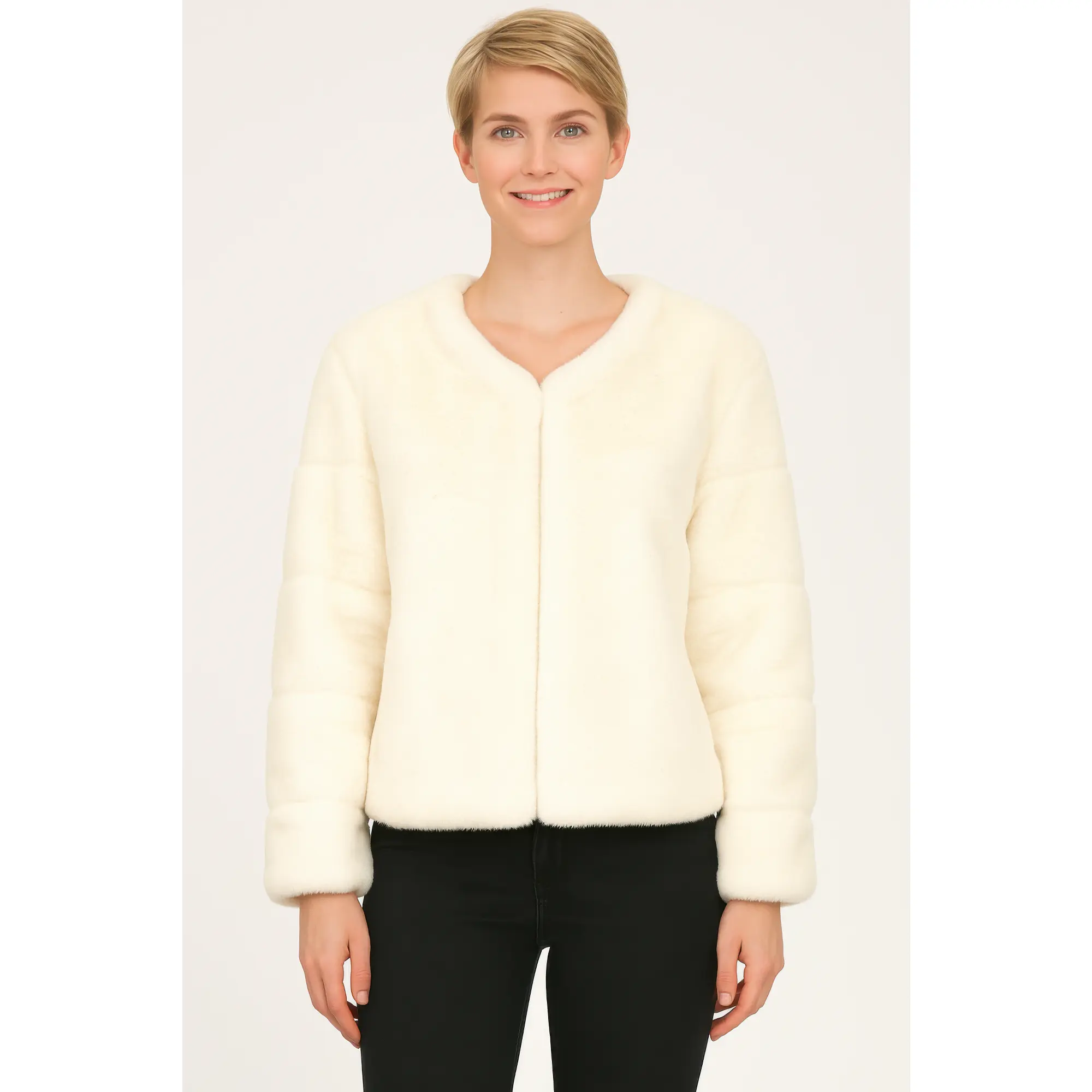 Faux Fur Trim Cape