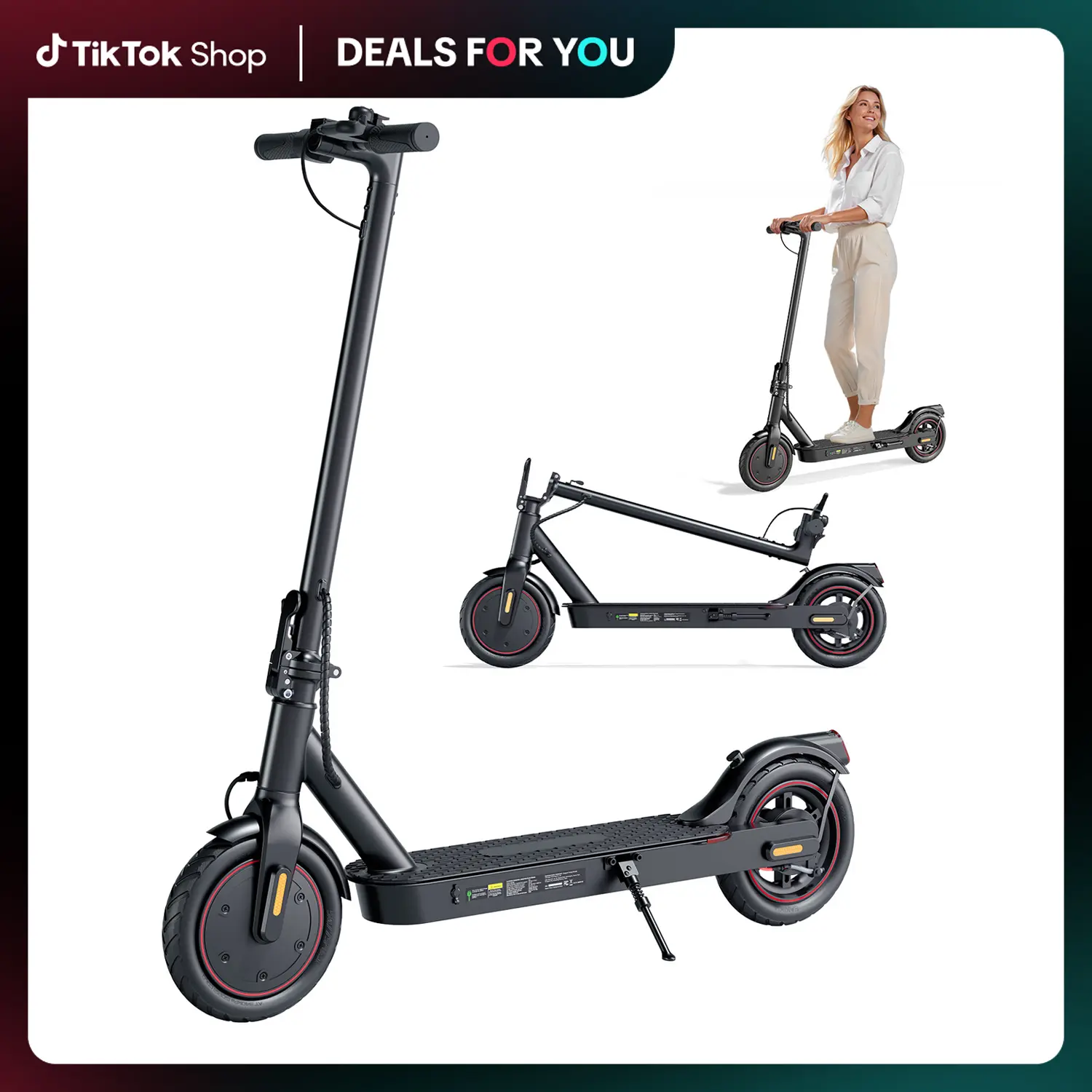 500W Electric Scooter for Adults, Foldable Commuter with 18 MPH Speed, 21 mi Range, 8.5-Inch Pneumatic Tires & Dual Brakes, Led Headlights, Multifunctional, Commuting, 350W, 7800Mah, Rear Warning Lights, W3, Water Resistance, Motorized Scooters, 500W Powe