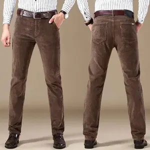 Men's Corduroy Long  Youth Straight Casual pants tearaway fireproof jorts men Solid Color Printed Work apparel disco gaucho british 50 bricked print hipster jax taylor tmz baggy jeans slim fit flared karakuri groutfit big show outfit