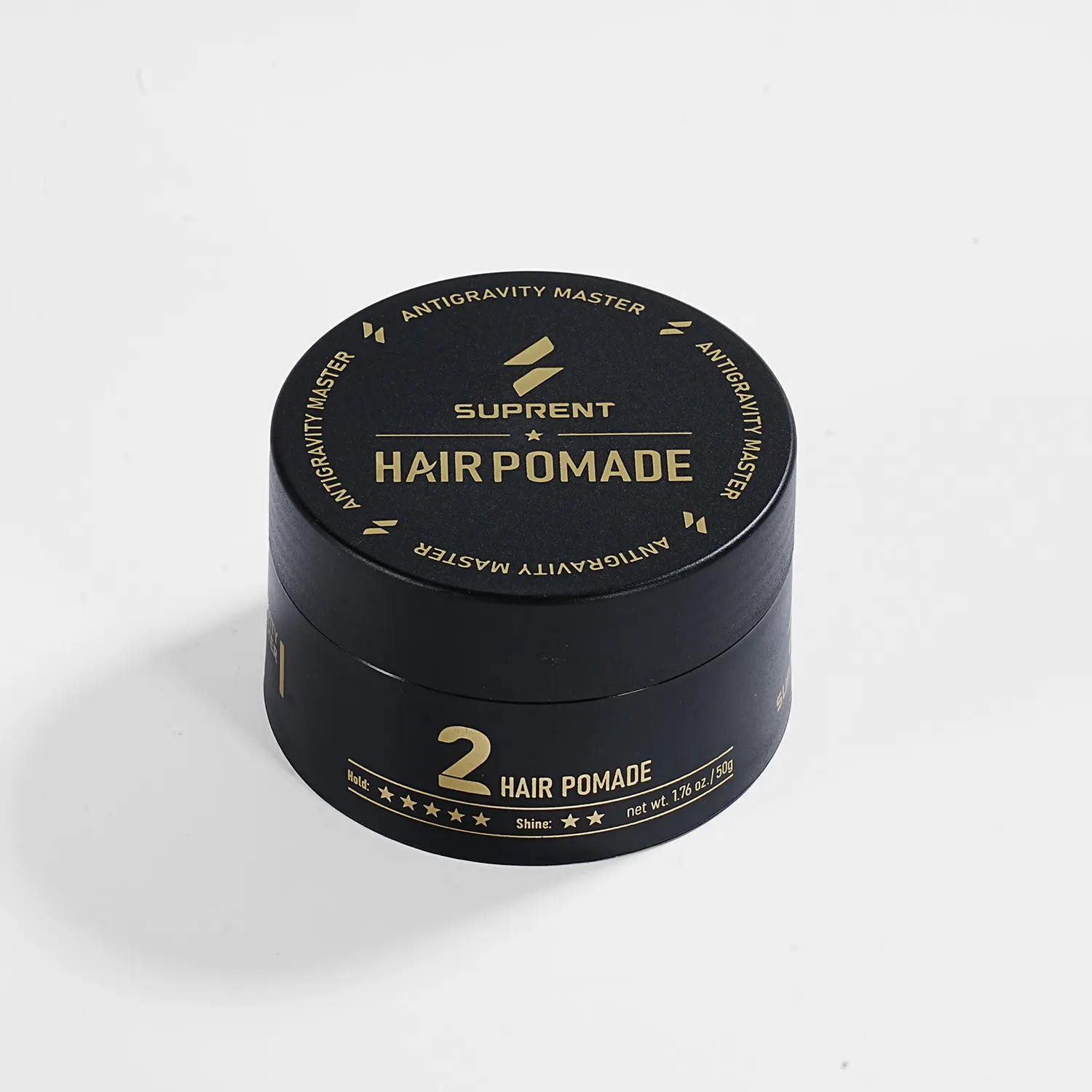 SUPRENT Male Hair Pomade for Haircare, Water-Based Medium Hold, Lightweight Non-Greasy Quick Styling, Moisturizer Hydrating Shine, Fresh Woody Scented Long-Lasting Flexible Hold
