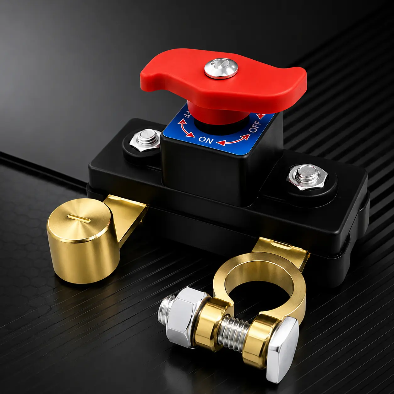 Pure Copper Metal Vehicle Accessories Battery Terminal Cut-Off Switch - Heavy-Duty Waterproof Circuit Breaker for Car, Truck - High Conductivity, Stable Power Isolation, Leakage Prevention, Long-Term Stable Operation, Extends Service Life, Reduces Circuit