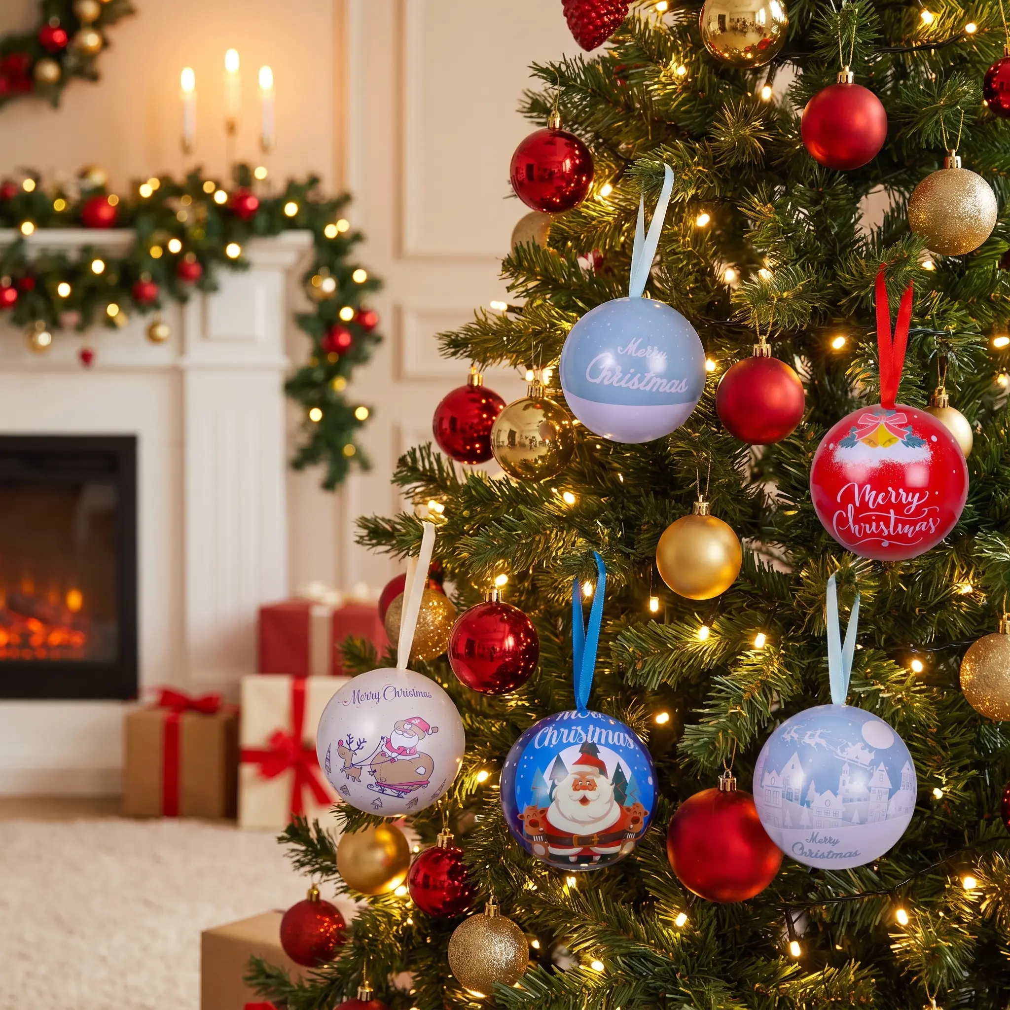 Holiday Christmas Crystal Sphere Mystery Blind Box - Random Natural Gemstone Balls for Healing, Meditation & Xmas Gifts