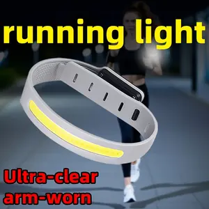 COB Night Running Light, Arm-Wearable, Compact and Portable, USB Rechargeable, with Clip, Independent Switch, Adjustable Strap, Compact Size