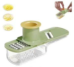 Multifunctional Garlic Grinder, Compact Design, Professional Mandoline Slicer, Multi-Purpose Kitchen Grinder With Stainless Steel Blades, Easy To Use & Clean, For Home, Restaurant