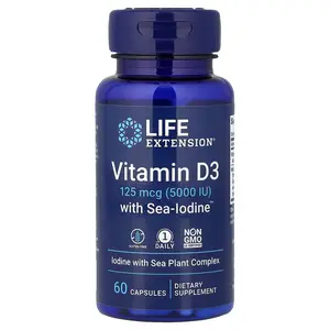 Life Extension Vitamin D3 with Sea-Iodine™, 60 Capsules