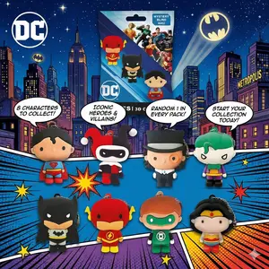 Dc Justice League 3D Mystery Figurine, Official Licensed Blind Pack, 1/3/6 Random Superhero Collectible, Mini Desk Decor Gift