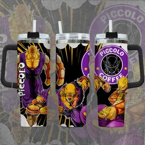 [Dragon Ball Z] Piccolo “Orange Awakening” Namekian Warrior 20oz & 40oz Tumbler With Handle – Anime Gaming Stainless Steel Cup, Insulated Iced Coffee Mug, Aesthetic Design, Trendy Drinkware, Daily Use, Gift Idea, Fan Favorite, Gift For Otaku & Anime Fans