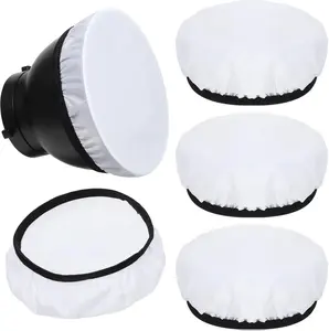 Soft Diffuser Lamp Cover White Lamp Shade  for Studio Strobe Reflectors, Video Shooting (4Pcs)