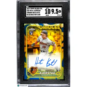 2024 Topps Gilded Heston Kjerstad Gold Blue Gold Refractor SGC 9.5 Auto 10