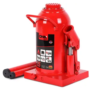 DNA Motoring 18.3" 25 Tons (55155 lbs) Car Auto Repair Steel Adjusted Automotive Hydraulic Welded Bottle Jack Red