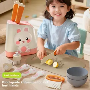 Children's safe cutting knife, non-injury fruit knife, safe kitchen play kitchenware, kindergarten early education cutting board and utensils