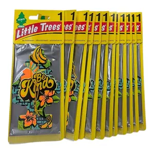 Little Trees Be Kind Tropical Exotic Scent Hanging Paper Tree Air Freshener for Home or Car Pack of 12