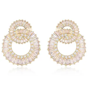Ettika Rotating Circles Cubic Zirconia Earrings