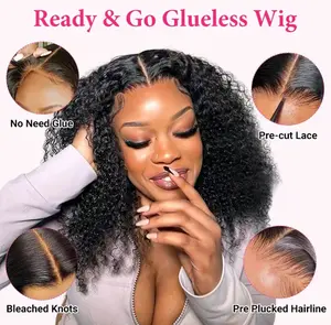 Arabella Minimalist Glueless Bob Wig Jerry Curly/Body Wave/Loose Curly/Straight Virgin Human Hair Wig