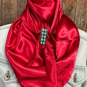 35X35" Solid Electric Red Wild Rag / Scarf - W216 Slide WRSC10E