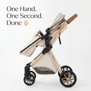Lightweight Travel Baby Stroller,Multifunctional 4-in-1 Toddler Stroller, One-Click Folding Portable Design, Anti-UV Sunshade Canopy, Breathable Mesh Netting Sides, Full Adjustable Structure, High Quality Baby Gear for Outdoor Fun & Road Trips