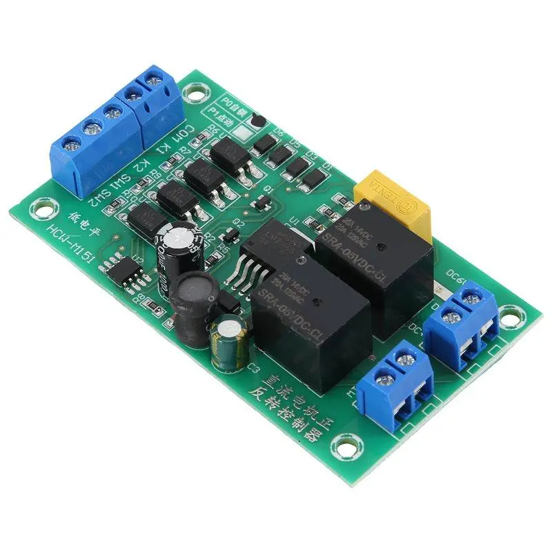 DC 6V-12V-24V Forward/Reverse Motor Controller, 20A High Current Electronic Parts with Limit Relay Driver, Lifting Control Board P0 for Small Animal Toy Applications