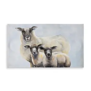 360 Stand Rectangular Sheep Print Tablecloth - 58x102 in. Large Custom Dining & Patio Table Cover, Rustic Farmhouse Furniture Decor for Indoor Use, Outdoor Living Furniture
