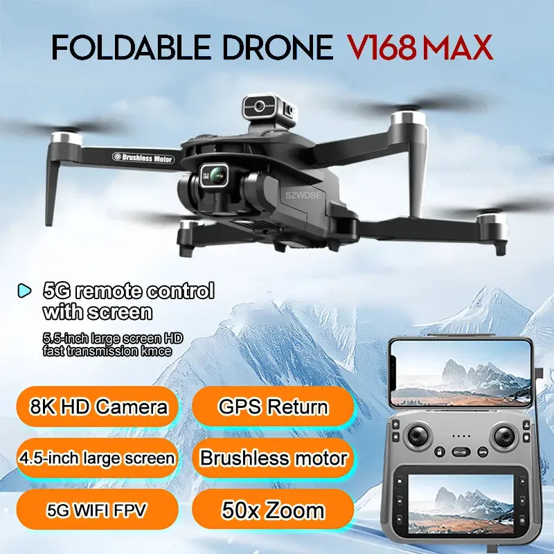 2025 V168 MAX Professinal Drone 8k Camera GPS Automatic Return 5G Wifi