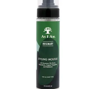 As I Am Rosemary Styling Hair Mousse 8 Fl Oz - Haircare Product for Stylish and Natural Look - Gel