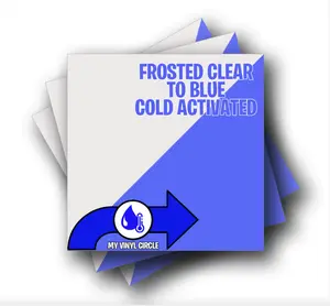 CLEAR to BLUE - COLD Color Changing Vinyl: (12"X12" Sheet)