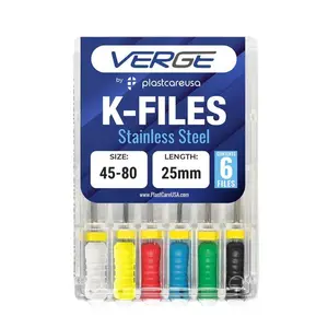 Size 45-80 25mm Assorted Endo K-Files, Endodontic K Files (Stainless Steel)