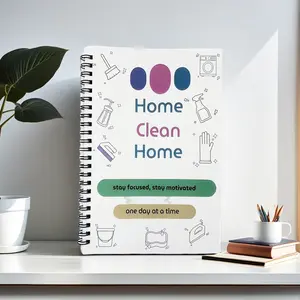 Family Cleaning & Maintenance Planner Notebook, Organize Daily Chores, Deep Clean, Equipment Maintenance, Shopping List, Home Organizer Book